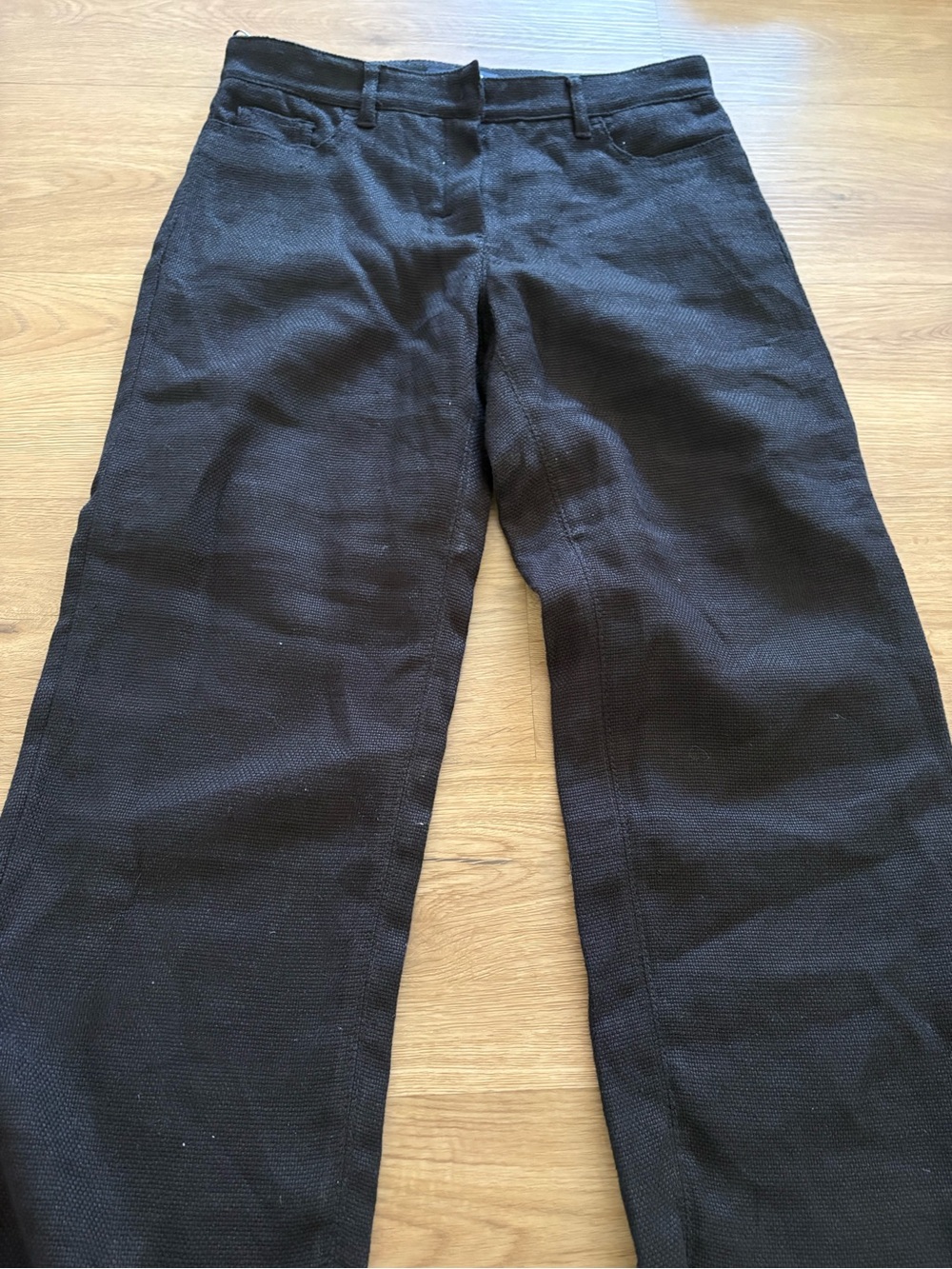 MaxMara Black Textured Chinos